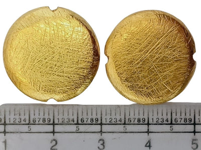 Golden Circular Zari Acrylic Beads