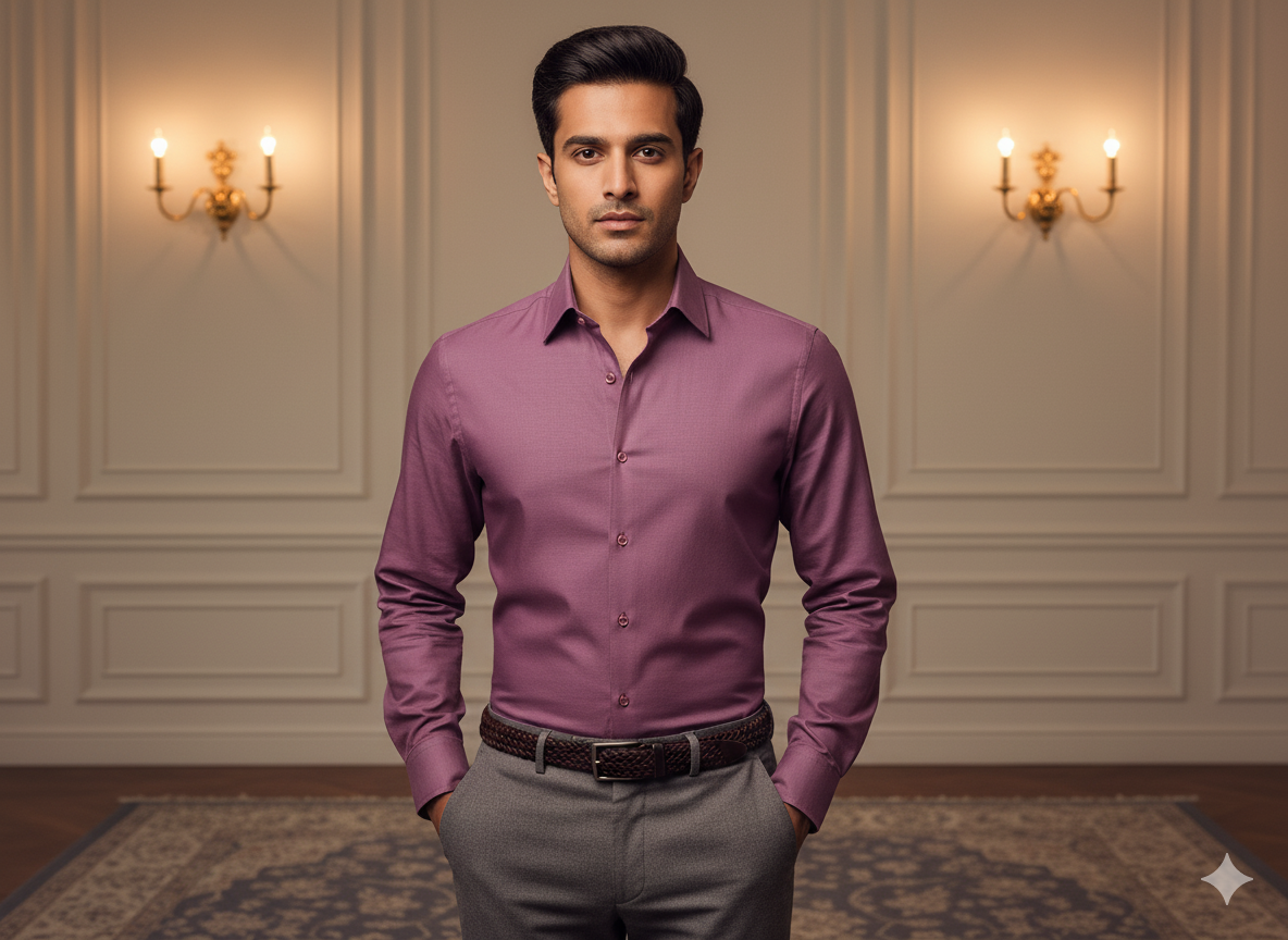 बेरी लाल सादा ग्लेज्ड कॉटन कपड़ा