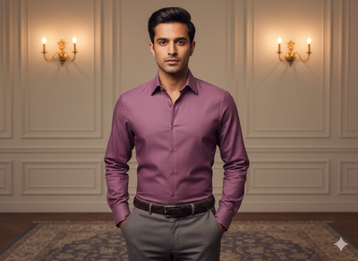 बेरी रेड प्लेन ग्लेज्ड कॉटन फ़ैब्रिक (थोक)