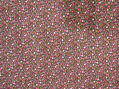 Dark Purple Floral Digitally Printed Butter Crepe Fabric