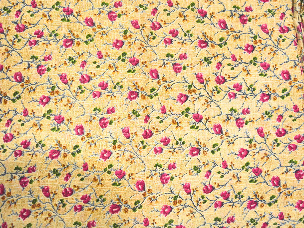 Creame Floral Digitally Printed Butter Crepe Fabric