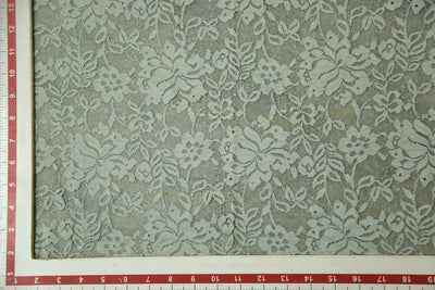 Ligth Green Floral Chantelle Net Lace fabric