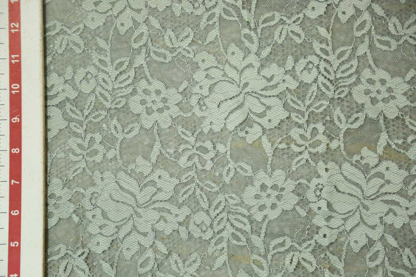 Ligth Green Floral Chantelle Net Lace fabric