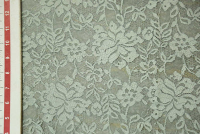 Ligth Green Floral Chantelle Net Lace fabric