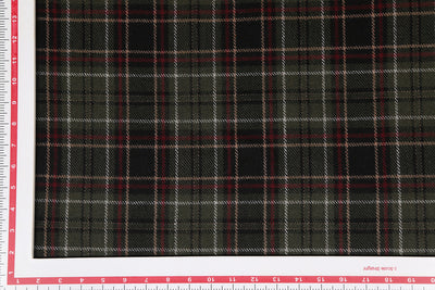 Multicolor Checks Wool Tweed Fabric