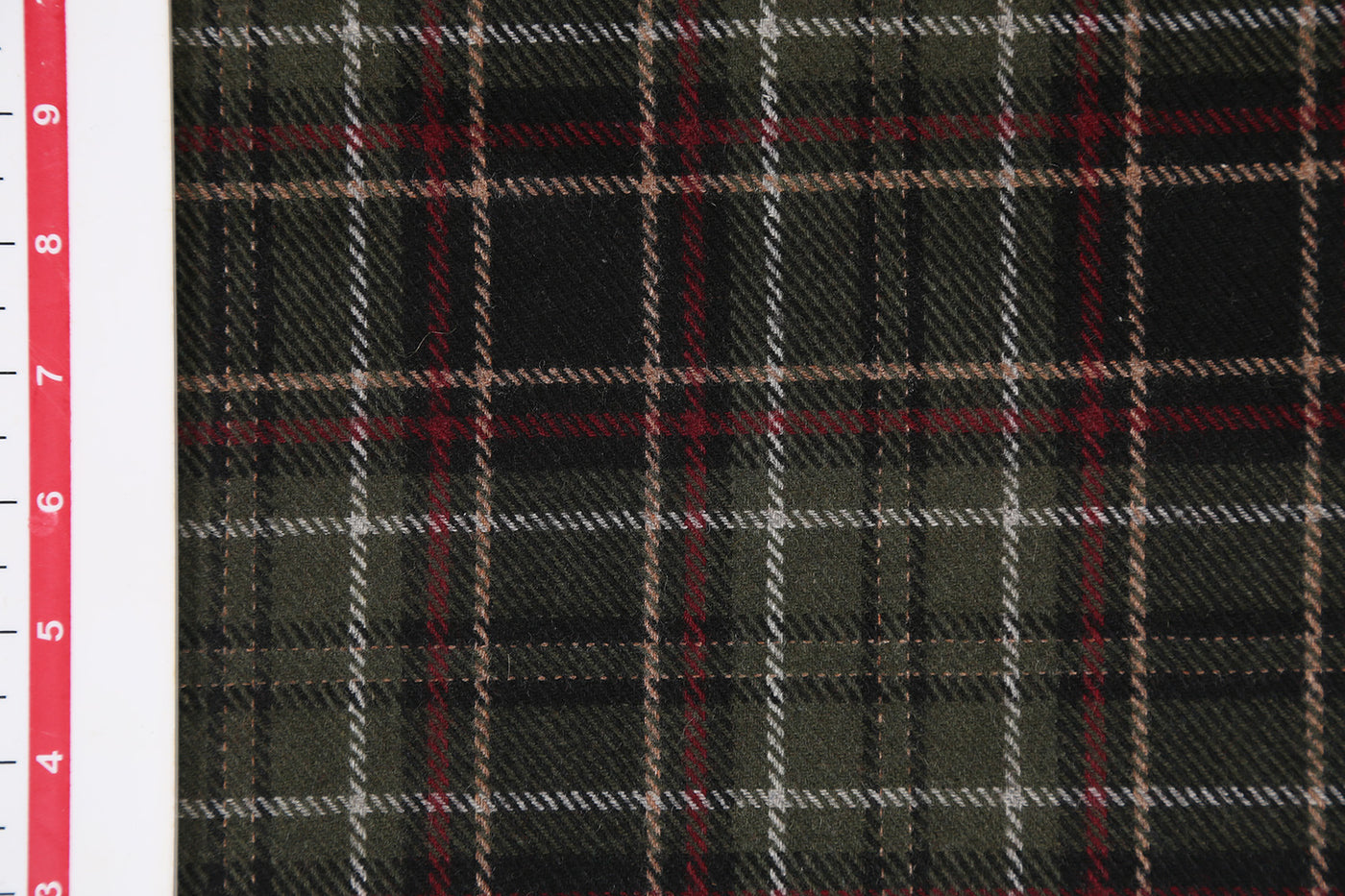 Multicolor Checks Wool Tweed Fabric