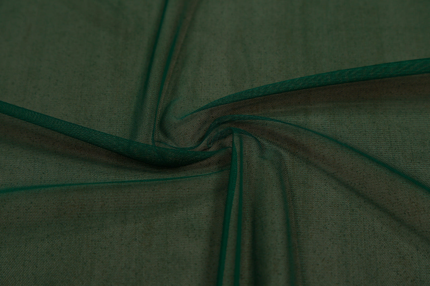 Precut 1 Metres Dark Green Plain Net Fabric