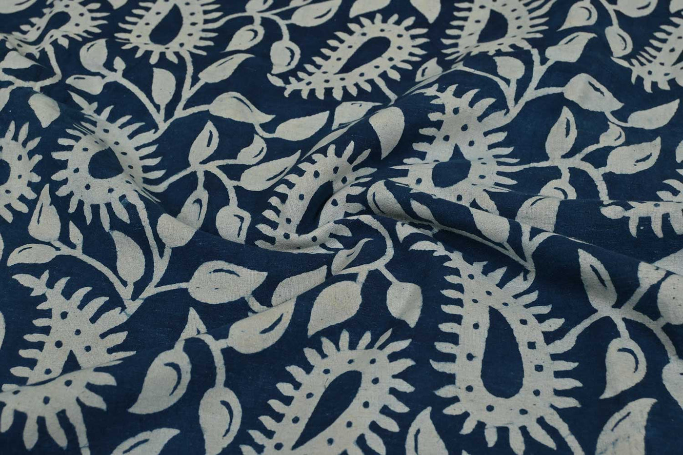 Blue & White Traditional Cotton Fabric