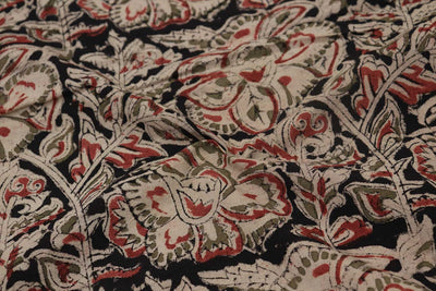 Precut 2 Metres Multicolour Kalamkari  Cotton Cambric Fabric