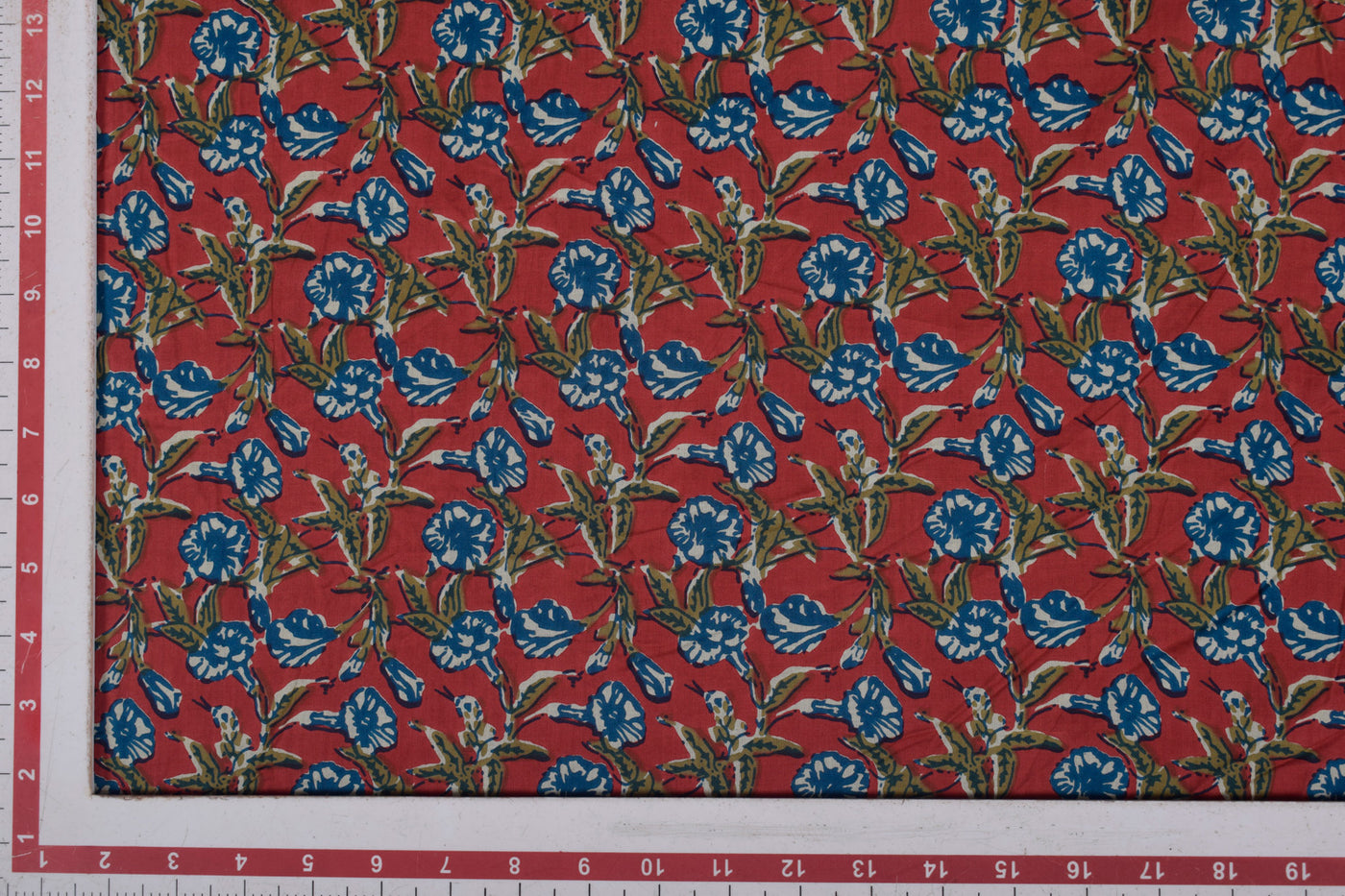 Multicolor Traditional Printed Cotton Cambric Fabric