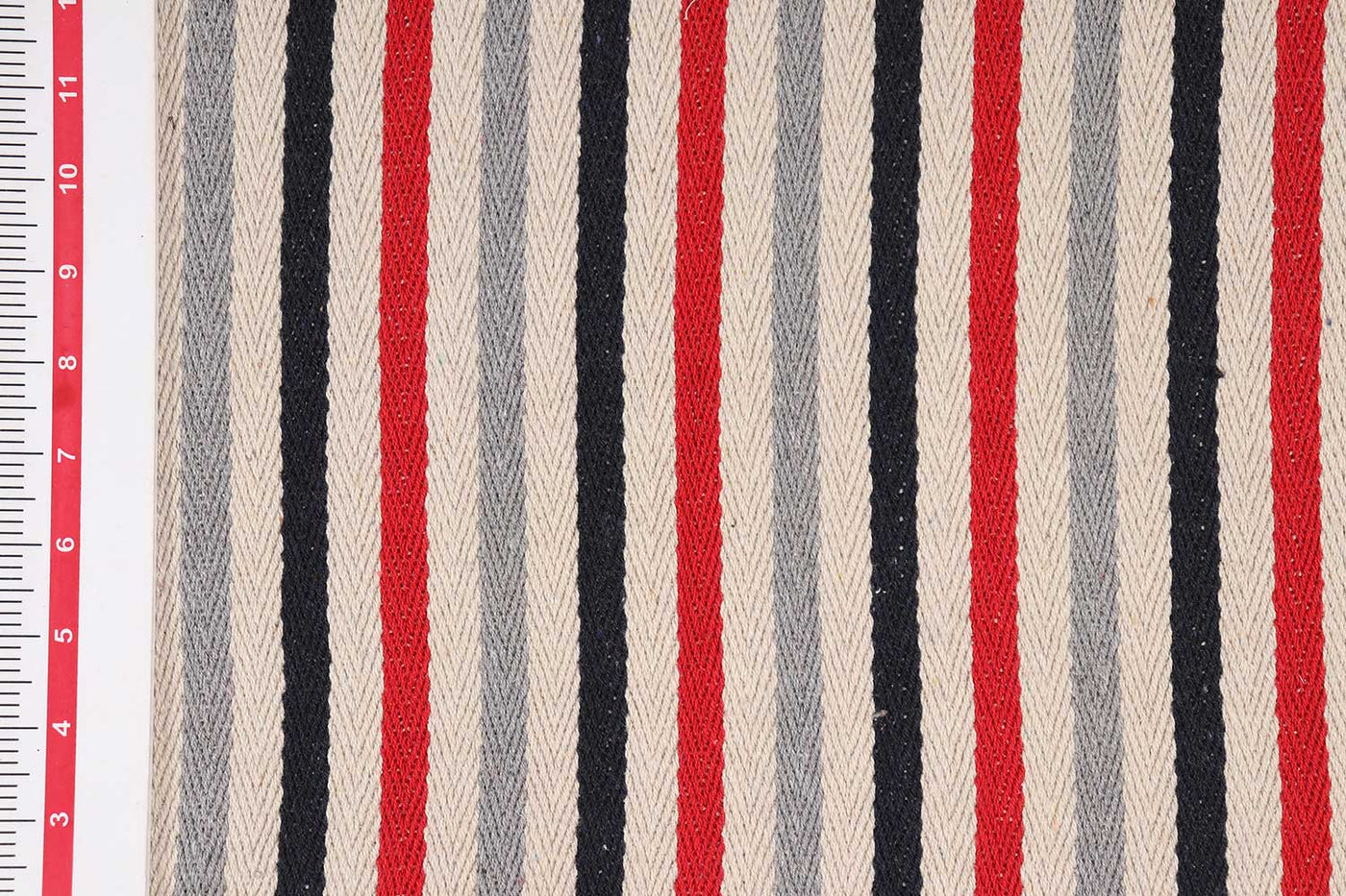 Precut Of 1.5 Meters Of Multicolor Stripes Yarn dyed Cotton Herringbone Fabric