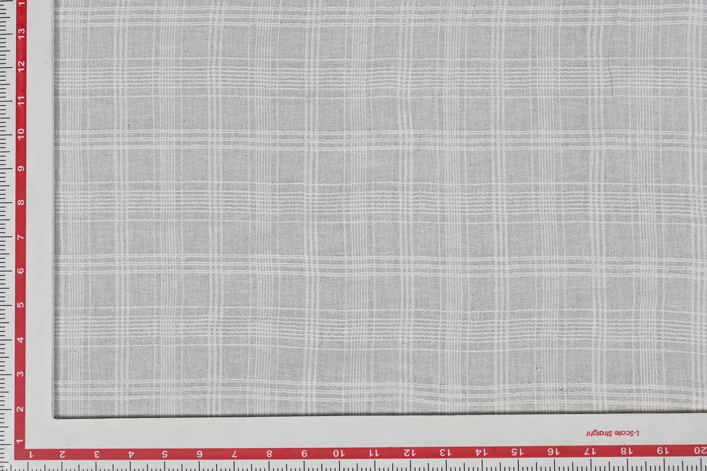 Precut Of 3.5 Meters Of White Checks Cotton Crepe Fabric