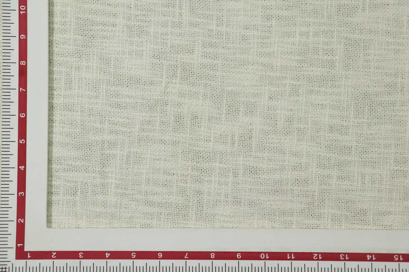 Cream Abstract Cotton TNT Slub Fabric