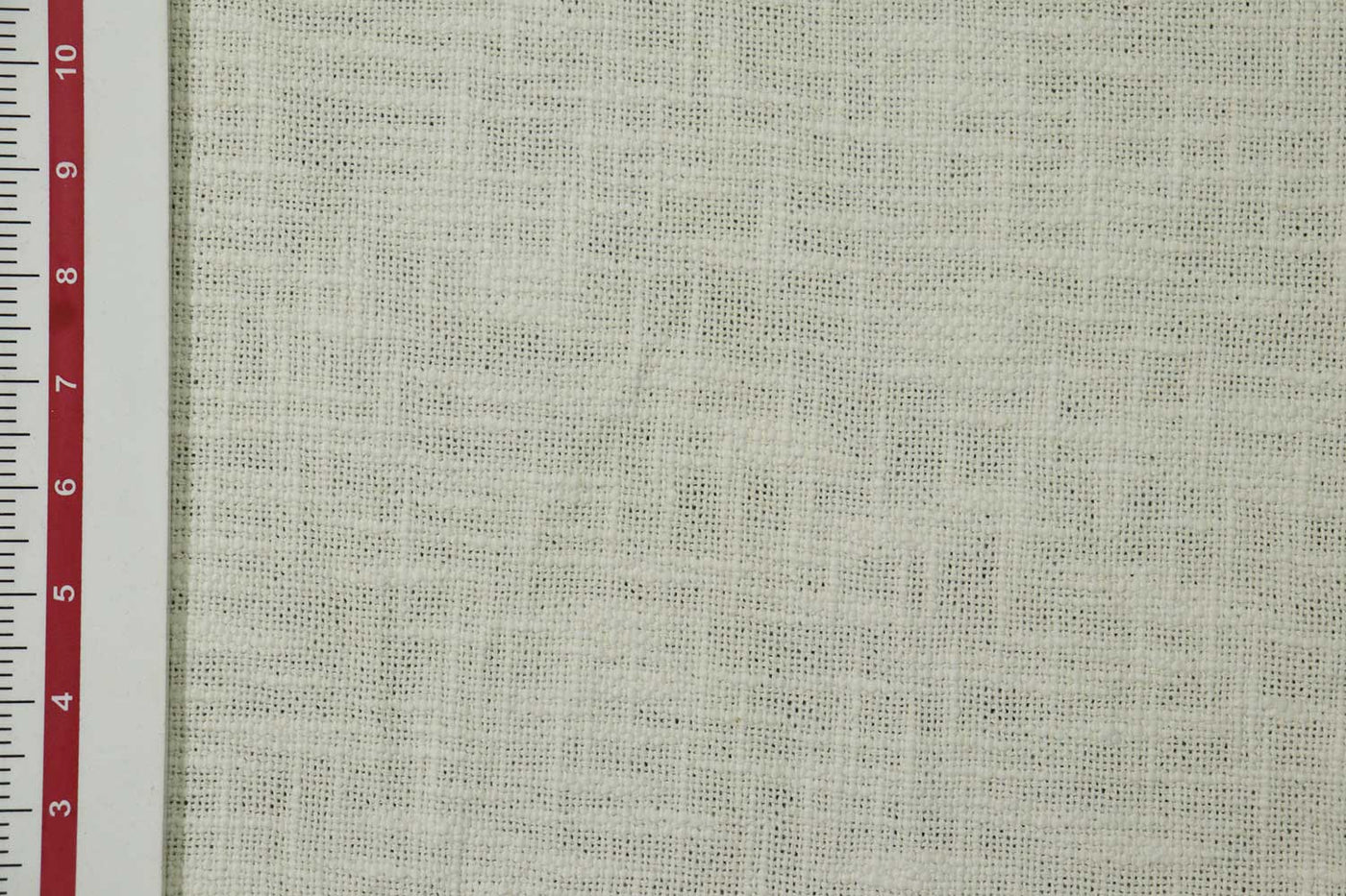 Cream Abstract Cotton TNT Slub Fabric