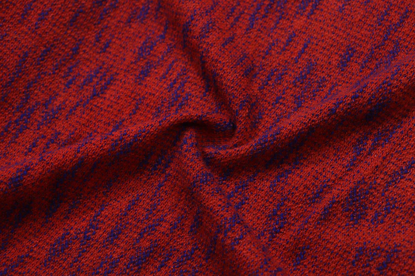 Precut 1.5 Metres Red & Blue Abstract Boucle Fabric