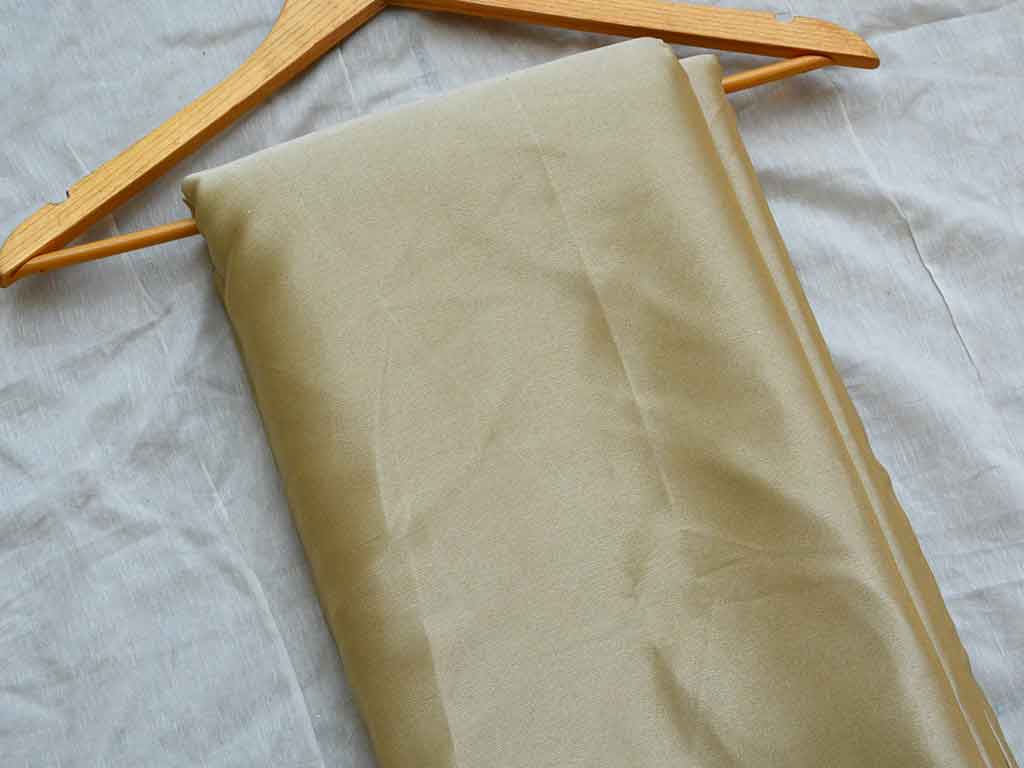 Cream Plain Moss Satin Fabric