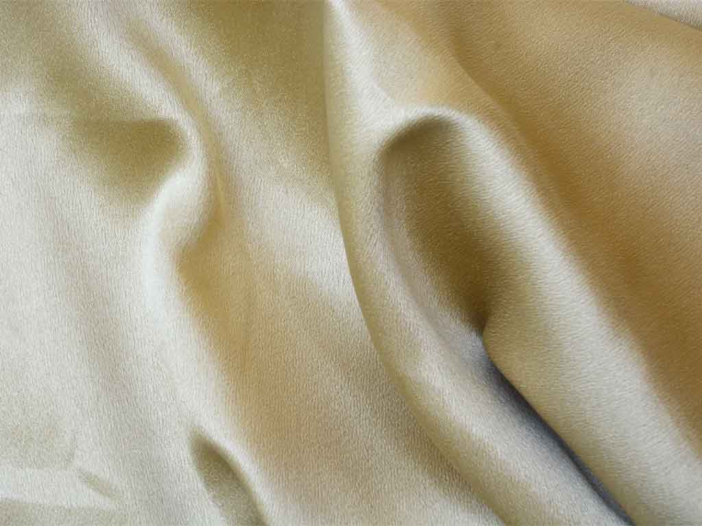 Cream Plain Moss Satin Fabric