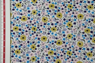 Multicolor Floral Printed Viscose Fabric