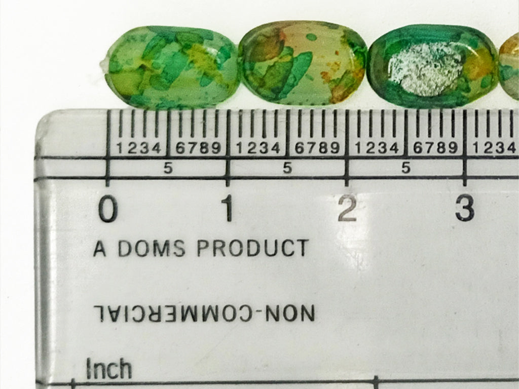 Multicolor Spotted Oval Designer Glass Beads