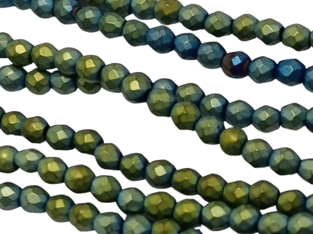 Royal Blue Spherical Haemetite Metal Beads
