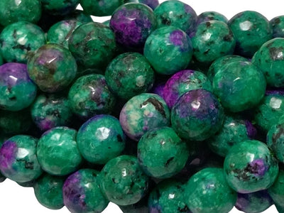 Green & Purple 8 mm Rondelle Jade Quartz Stones