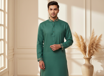 टील ग्रीन शुद्ध लिनन 60 ली फैब्रिक