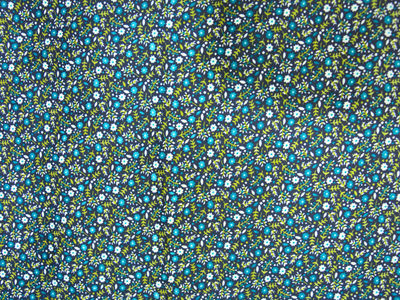 Dark Blue Floral Digitally Printed Butter Crepe Fabric