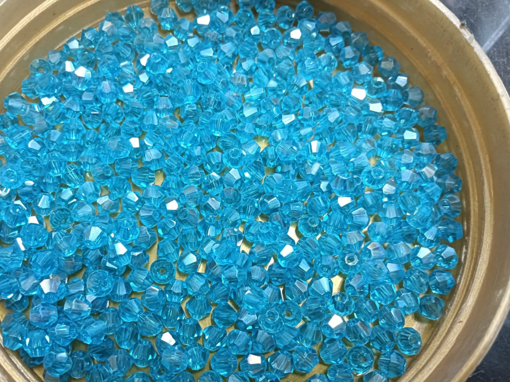 Sky Blue Bicone Crystal Glass Beads