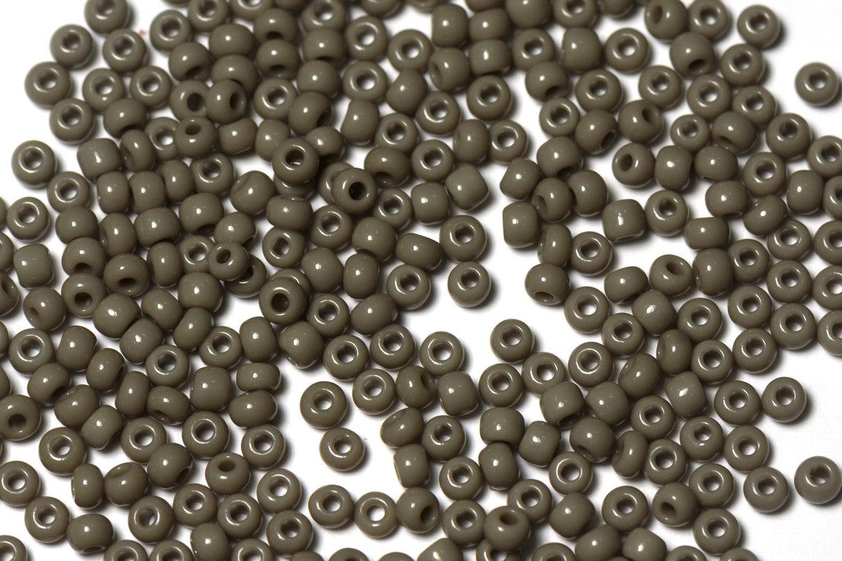 Taupe Brown Opaque Preciosa Seeds Beads