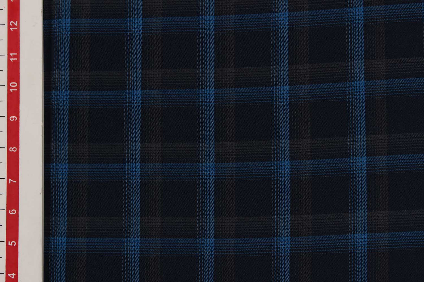 Navy blue Checks Yarn Dyed Rayon Twill Fabric