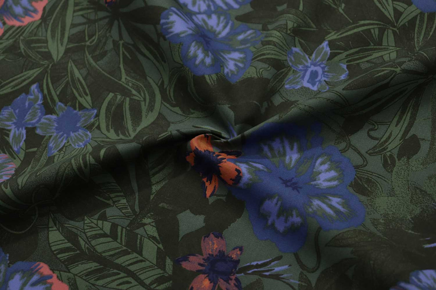 Multicolor Traditional Cotton Spandex Twill Fabric