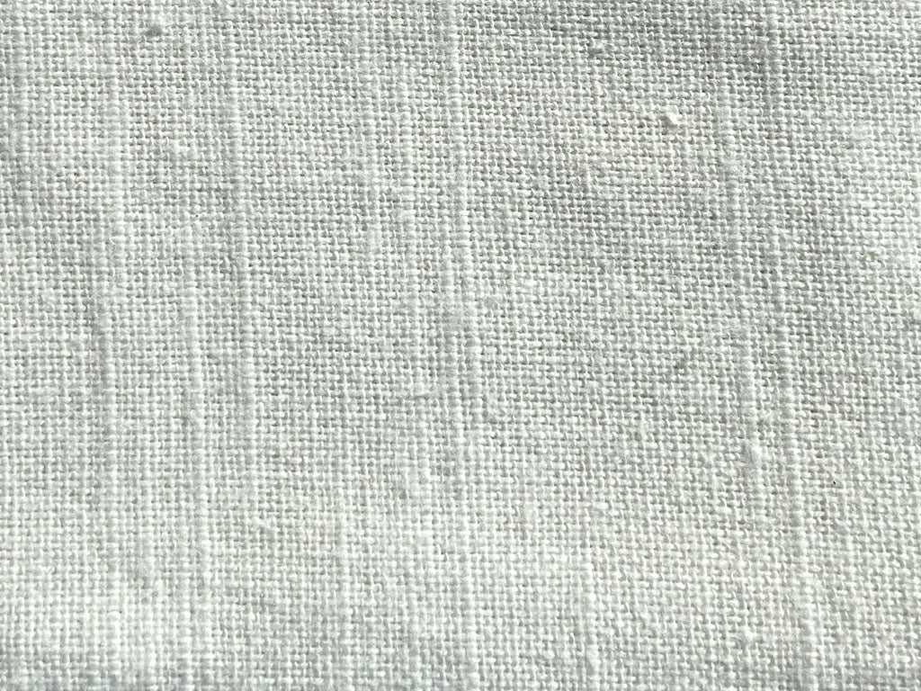 White Plain Dyeable Cotton Casement Slub Fabric (Wholesale)