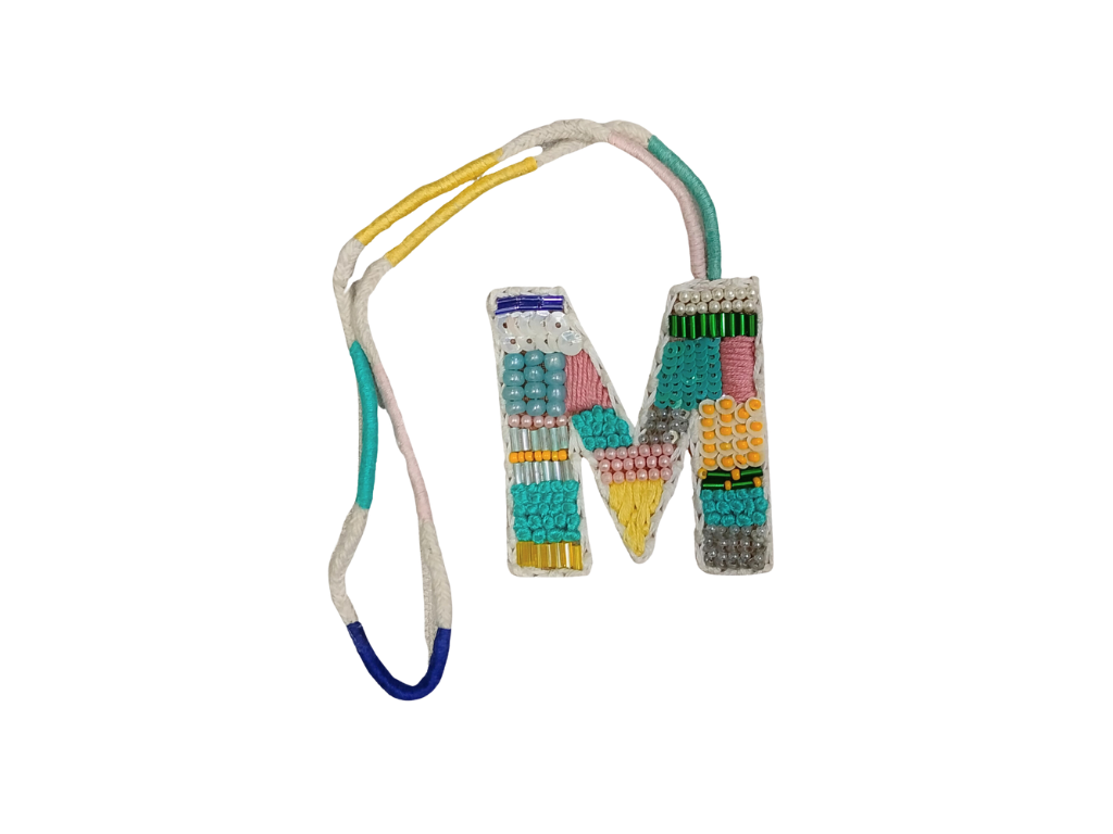 Multicolor Alphabet 'M' Bag Patches