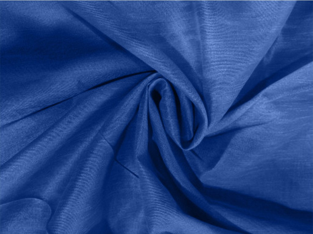 Dusk Blue Plain Bangalore Raw Silk Fabric  (Wholesale)