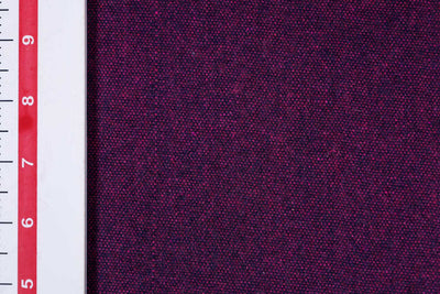 Wine Plain Wool Tweed Fabric