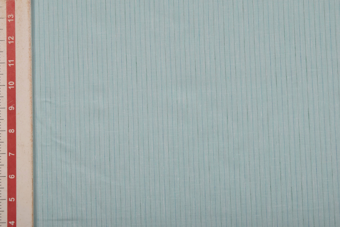 Light Blue Stripes Yarn Dyed  Linen Fabric