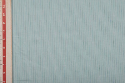 Light Blue Stripes Yarn Dyed  Linen Fabric