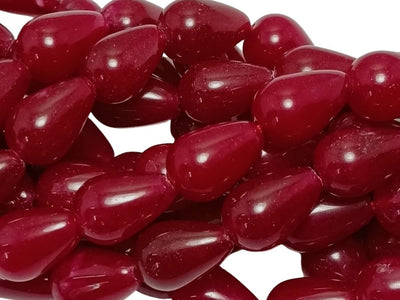 Cherry Red Drop Natural Stone Beads