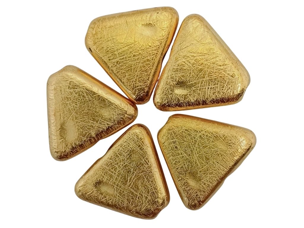 Golden Triangle Zari Acrylic Beads