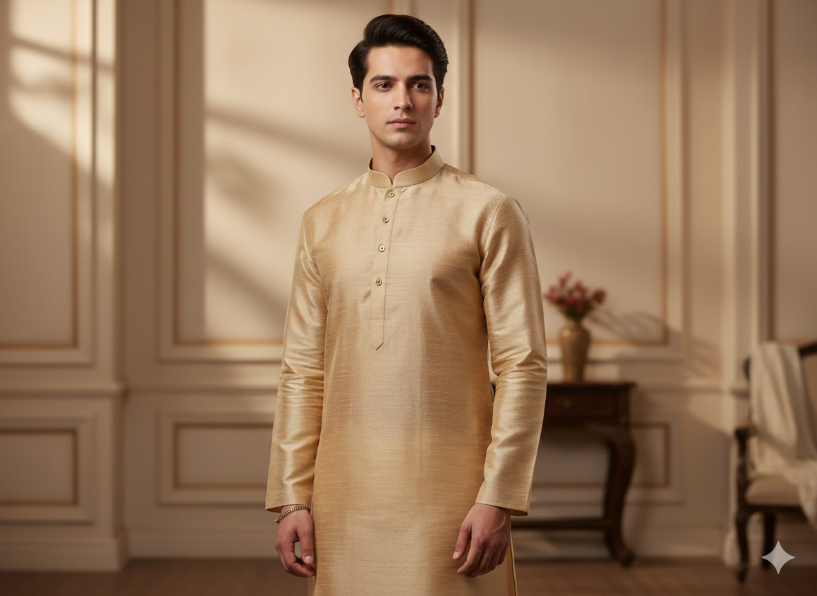 Beige Plain Bangalore Raw Silk Fabric  (Wholesale)