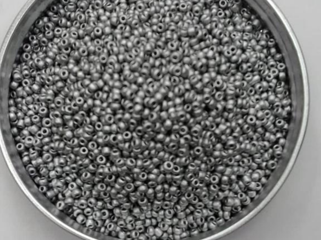 Silver Opaque Round Rocaille Glass Seed Beads- 2 mm