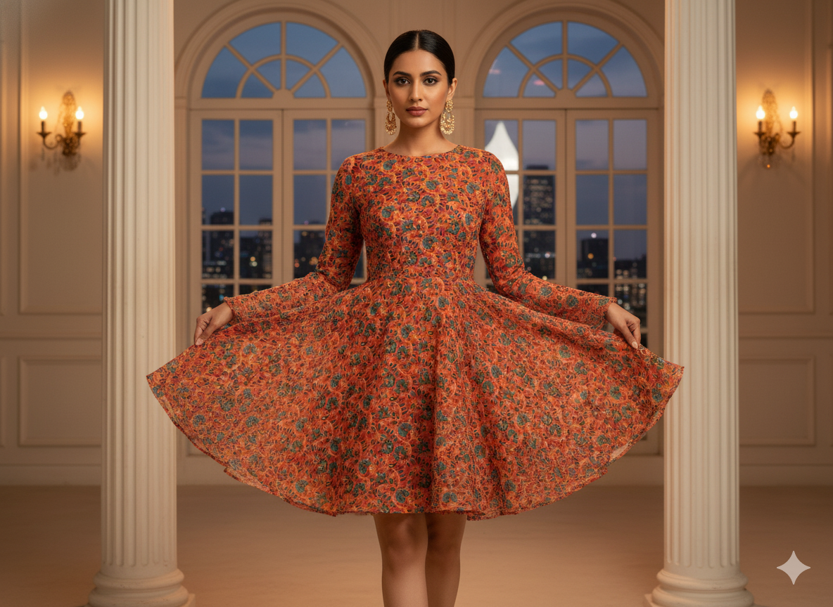 Red Floral 100% Pure Cotton Handblocked Kalamkari Fabric