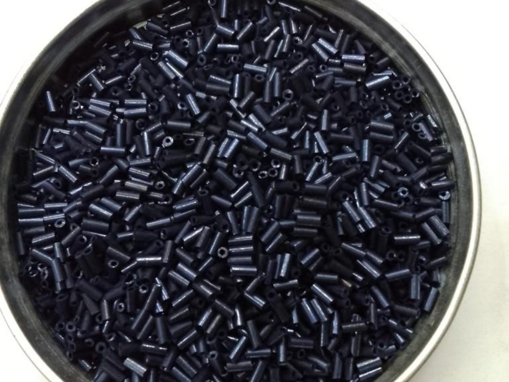 Navy Blue Pipe Glass Seed Beads- 4.5 mm (Wholesale)