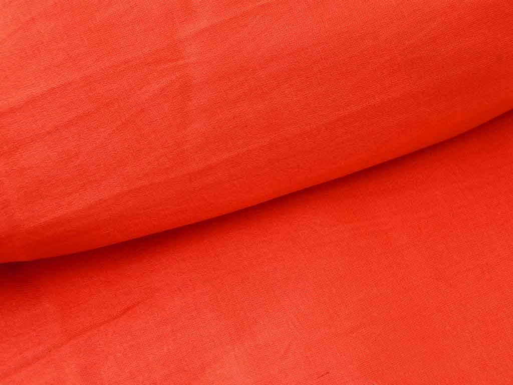 Saffron Orange Plain Pure Viscose Gaji Silk Fabric (Wholesale)