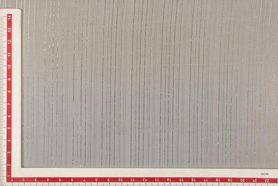 Precut 1 Metre White Stripes Georgette Lurex Fabric