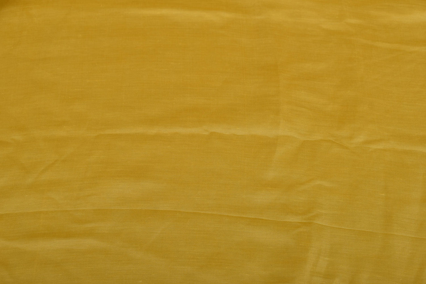 Precut 2 Metres Bright Yellow Plain  Linen Blend Satin Fabric