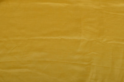 Precut 2 Metres Bright Yellow Plain  Linen Blend Satin Fabric