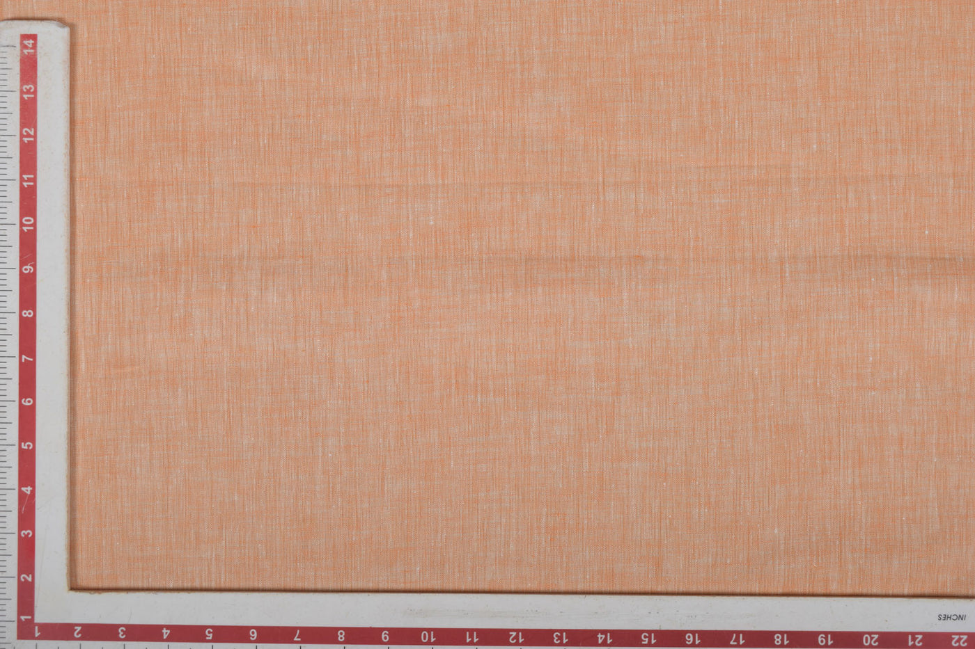 Pale Orange Plain Linen Chambray Fabric