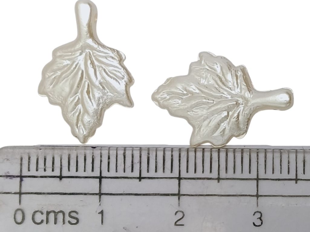 Cream Uneven Zari Acrylic Beads