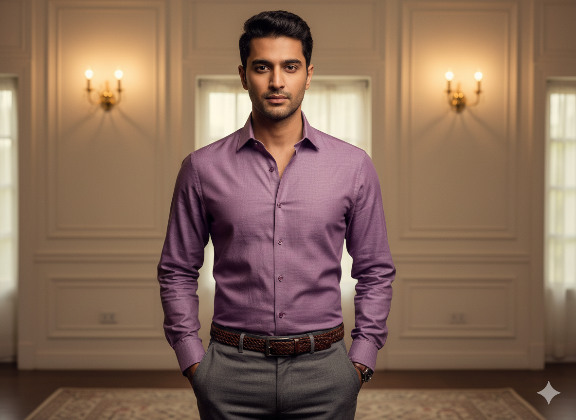 बैंगन बैंगनी सादा चमकीला सूती कपड़ा